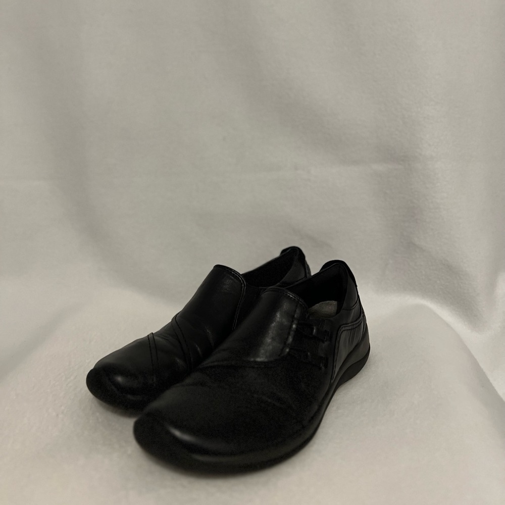 Earth Size 9N Kaar Haluk Leather Black Slip-On Shoes - Picture 4 of 15